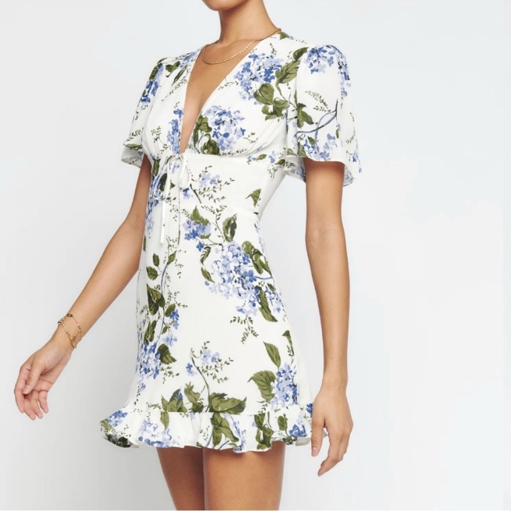 Reformation Mya Mini Dress - Riviera